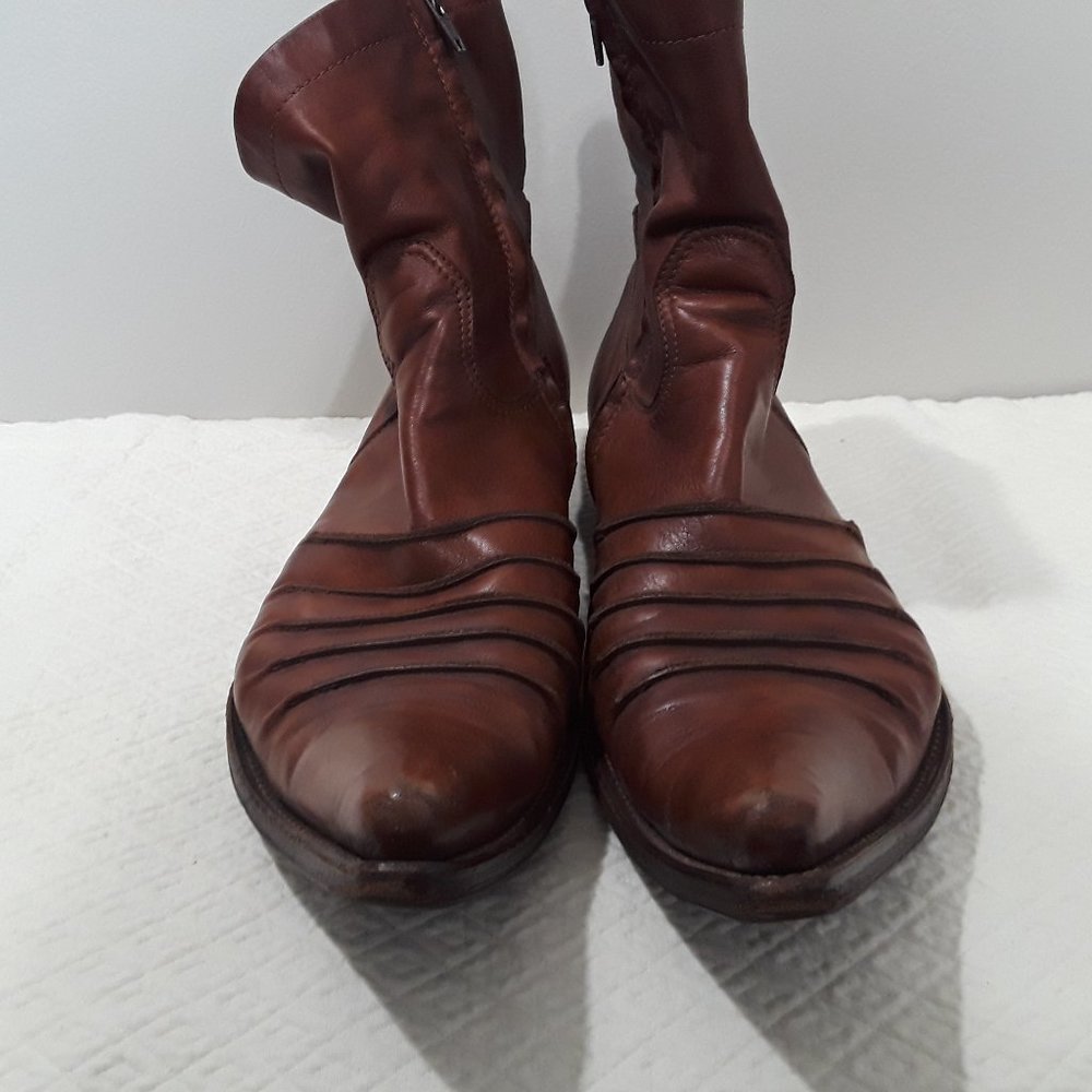 FROM Leather Zip Ankle Boot - Picture 5 of 11